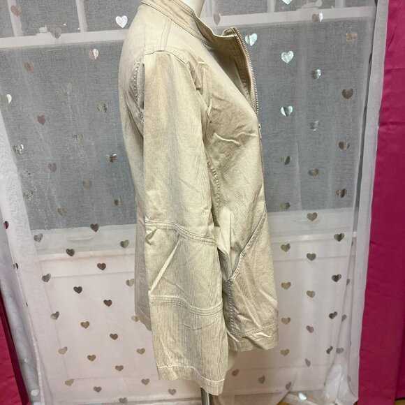 #186 Chico's Cream-Colored Zip-Up Dress Jacket Size 3 (16) - Picture 2 of 6